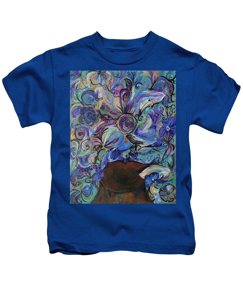 Blues - Flower Head Collection - Kids T-Shirt