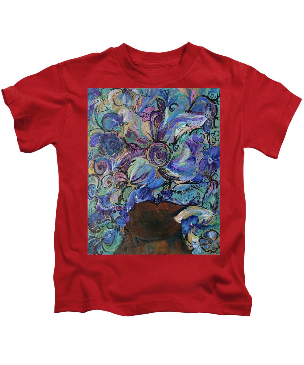 Blues - Flower Head Collection - Kids T-Shirt