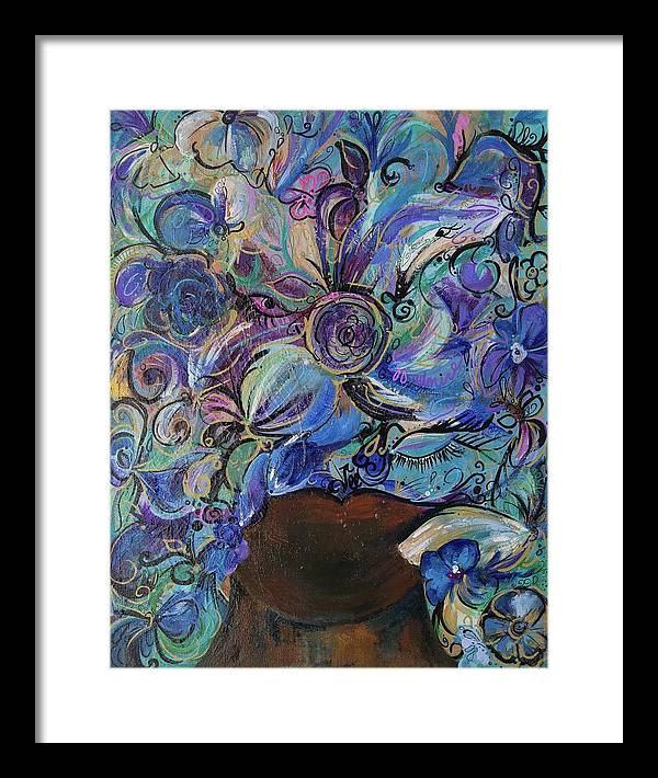 Blues - Flower Head Collection - Framed Print