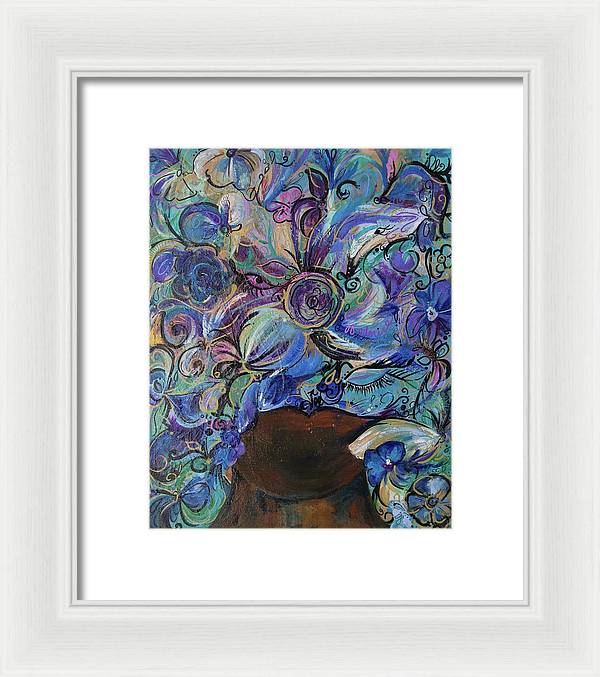 Blues - Flower Head Collection - Framed Print