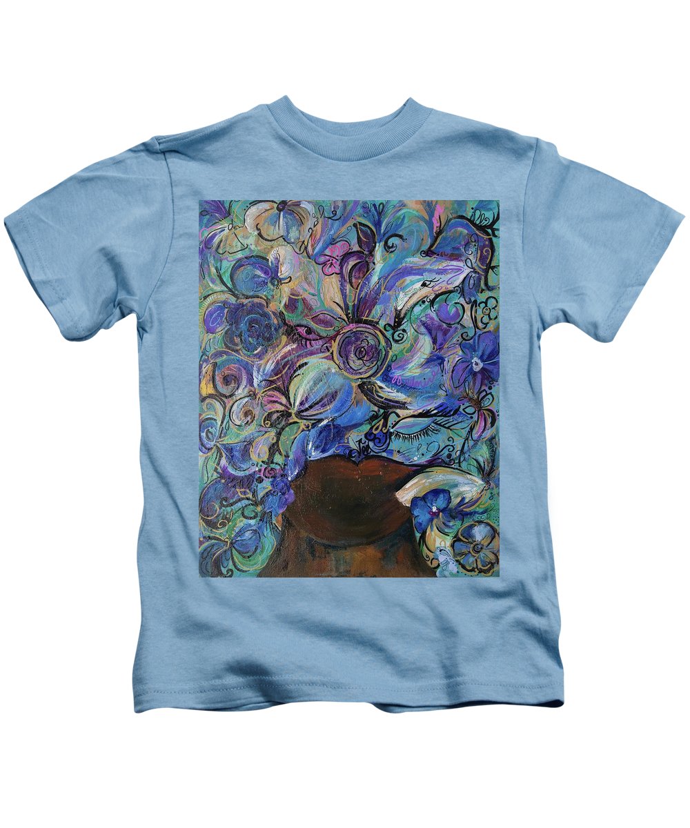 Blues - Flower Head Collection - Kids T-Shirt