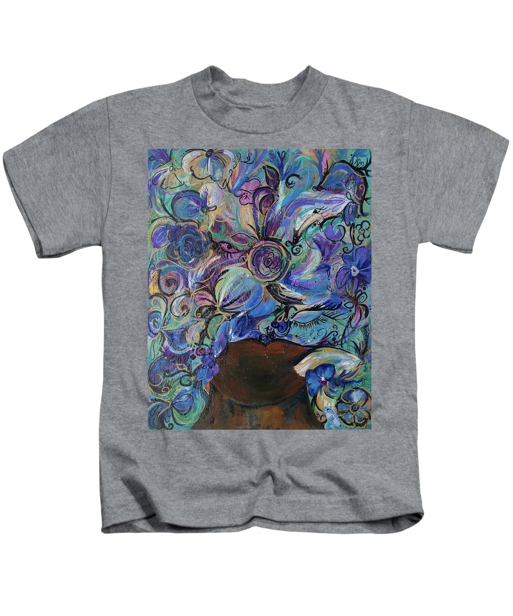 Blues - Flower Head Collection - Kids T-Shirt