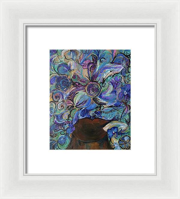 Blues - Flower Head Collection - Framed Print