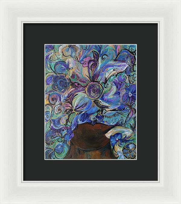 Blues - Flower Head Collection - Framed Print