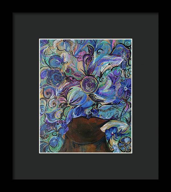 Blues - Flower Head Collection - Framed Print