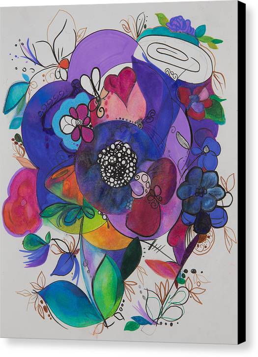 Bouquets - Zentangle Collection - Canvas Print