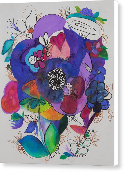 Bouquets - Zentangle Collection - Canvas Print