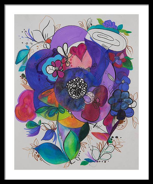 Bouquets - Zentangle Collection - Framed Print