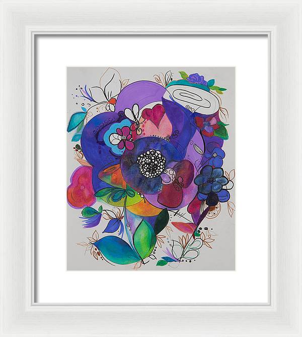 Bouquets - Zentangle Collection - Framed Print