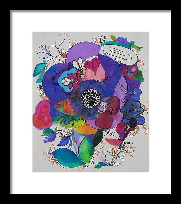 Bouquets - Zentangle Collection - Framed Print