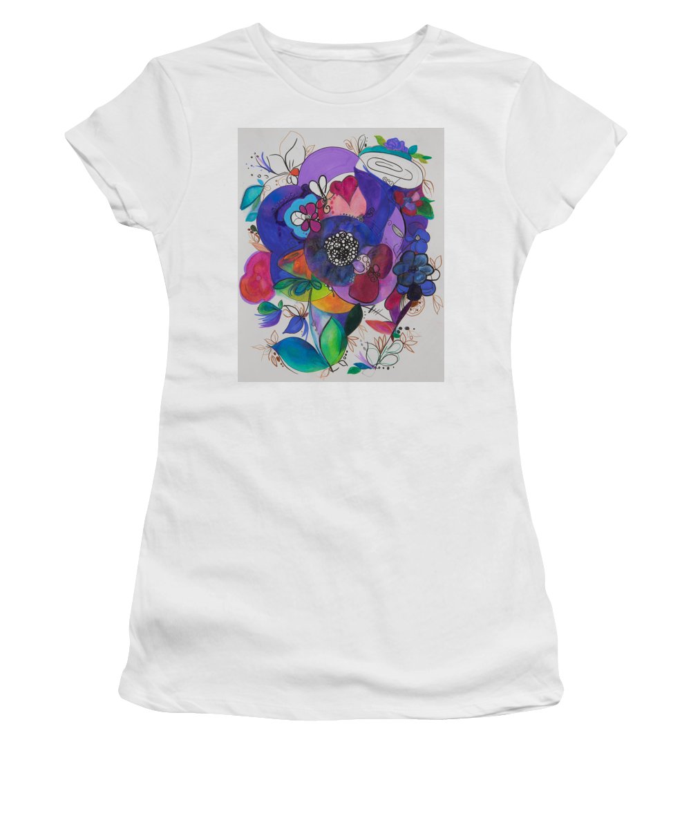 Bouquets - Zentangle Collection - Women's T-Shirt