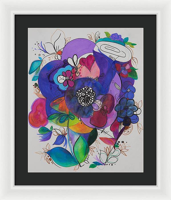 Bouquets - Zentangle Collection - Framed Print