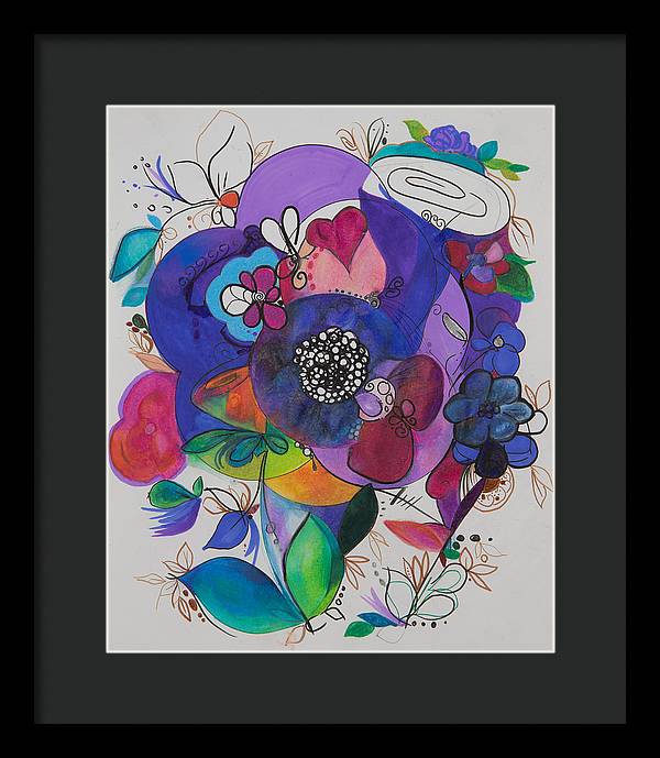 Bouquets - Zentangle Collection - Framed Print