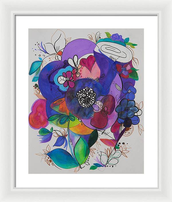 Bouquets - Zentangle Collection - Framed Print