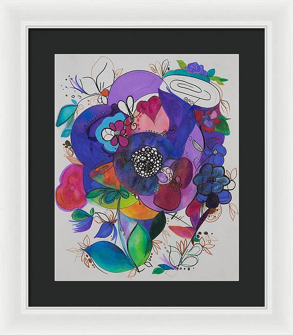 Bouquets - Zentangle Collection - Framed Print