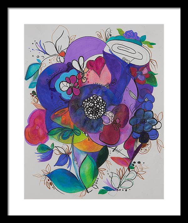 Bouquets - Zentangle Collection - Framed Print