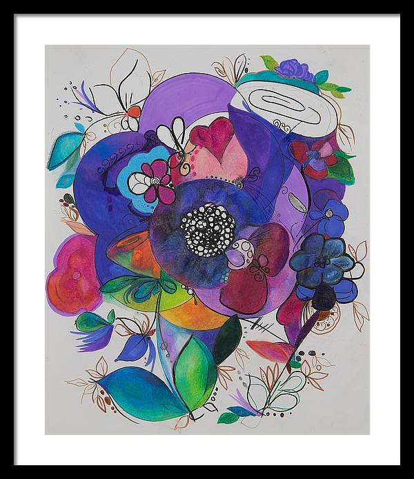 Bouquets - Zentangle Collection - Framed Print