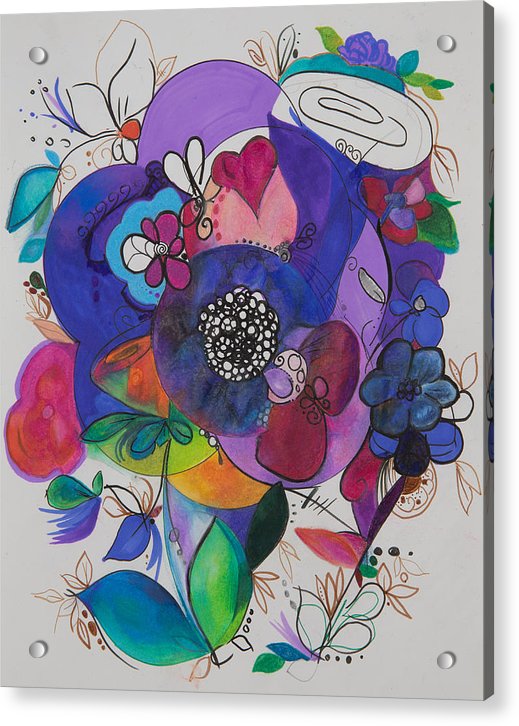 Bouquets - Zentangle Collection - Acrylic Print