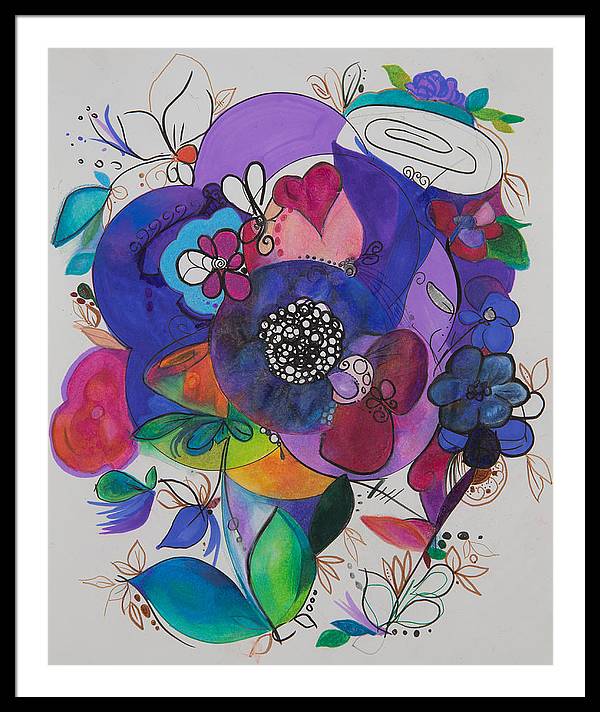 Bouquets - Zentangle Collection - Framed Print