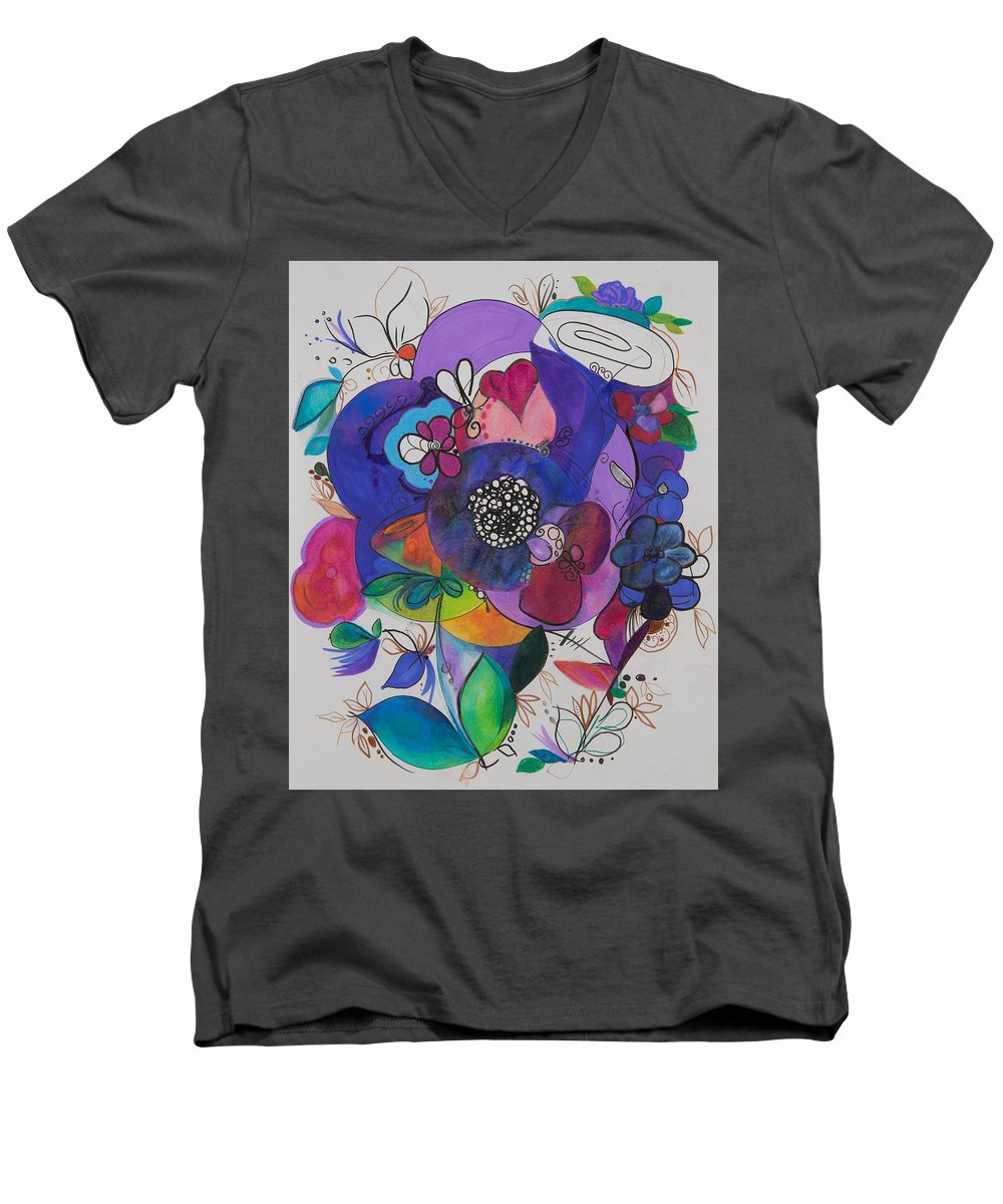 Bouquets - Zentangle Collection - Men's V-Neck T-Shirt