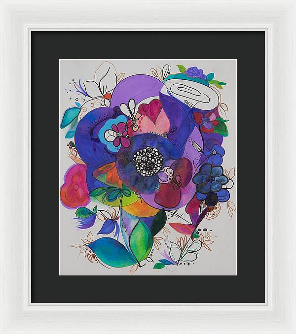 Bouquets - Zentangle Collection - Framed Print