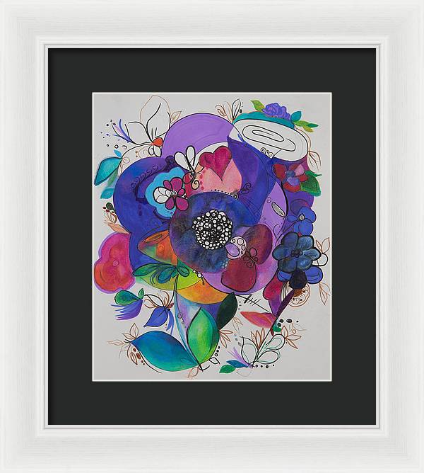 Bouquets - Zentangle Collection - Framed Print