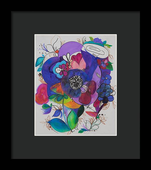 Bouquets - Zentangle Collection - Framed Print