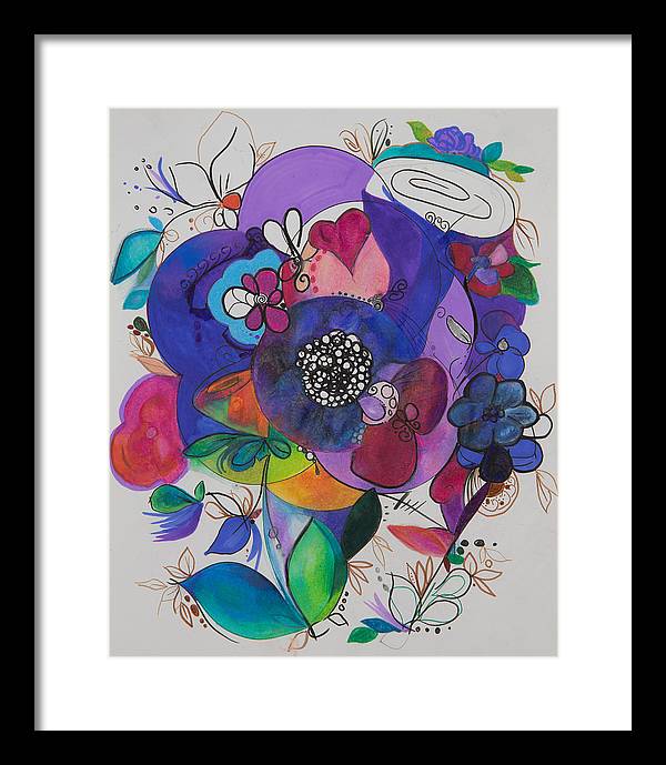 Bouquets - Zentangle Collection - Framed Print