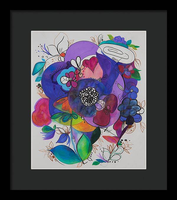 Bouquets - Zentangle Collection - Framed Print