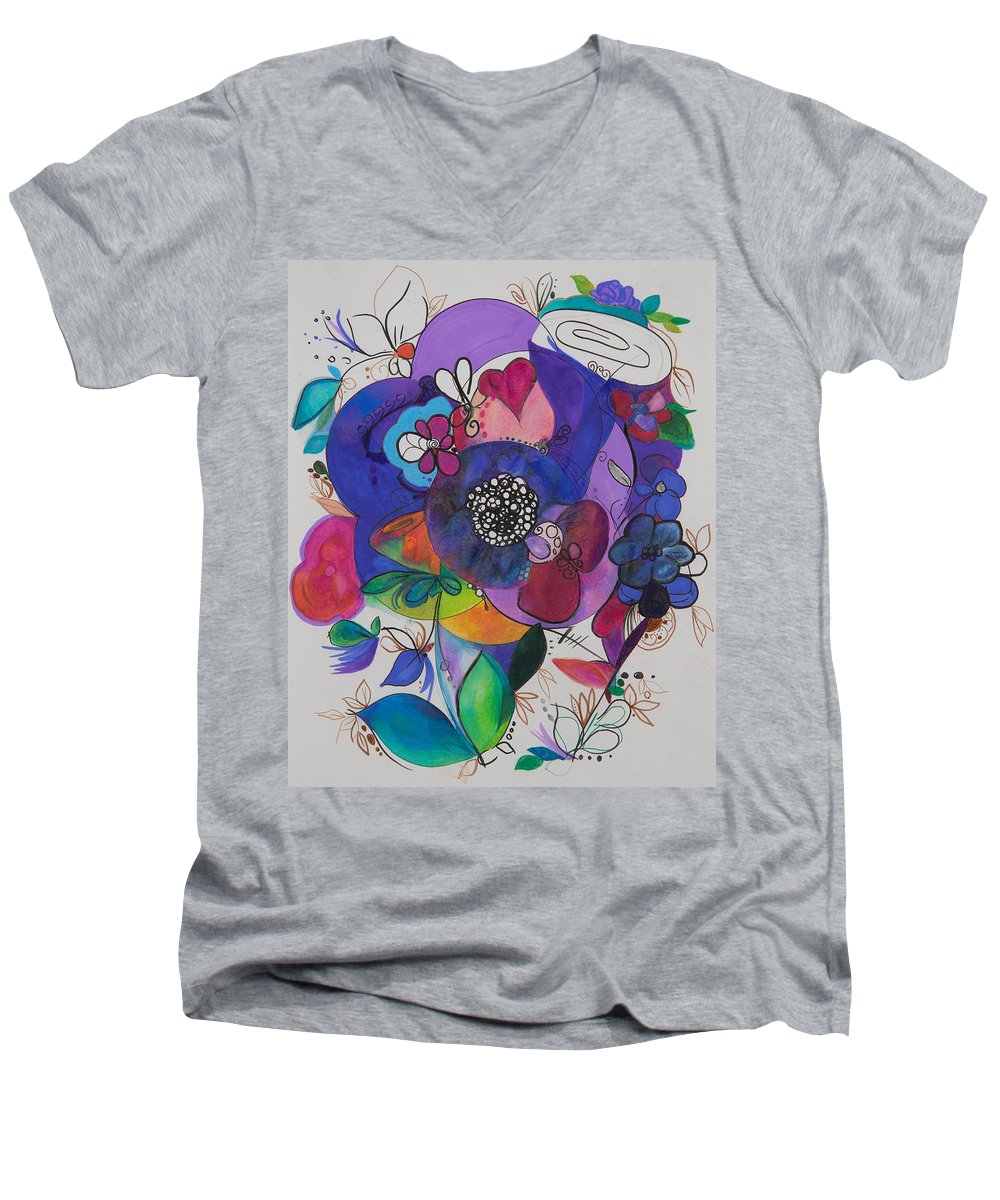 Bouquets - Zentangle Collection - Men's V-Neck T-Shirt