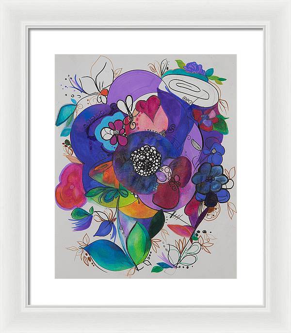 Bouquets - Zentangle Collection - Framed Print