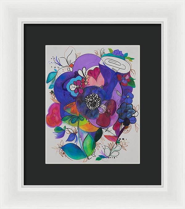 Bouquets - Zentangle Collection - Framed Print