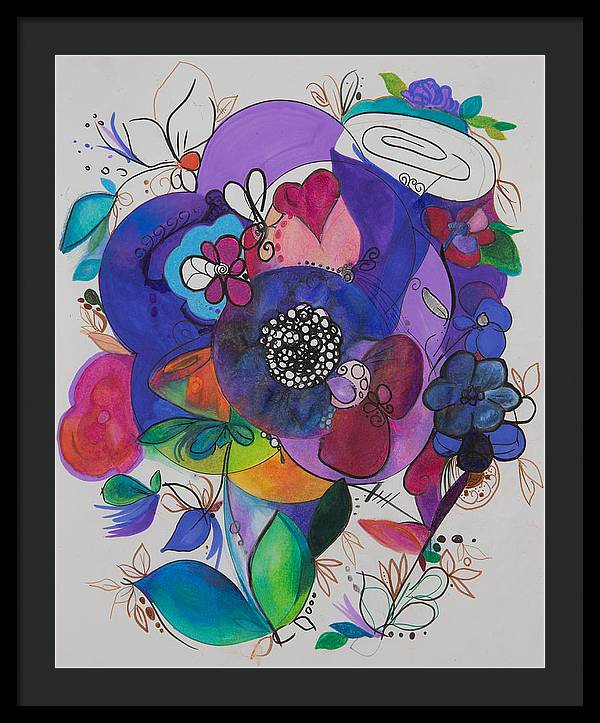 Bouquets - Zentangle Collection - Framed Print