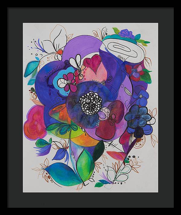 Bouquets - Zentangle Collection - Framed Print