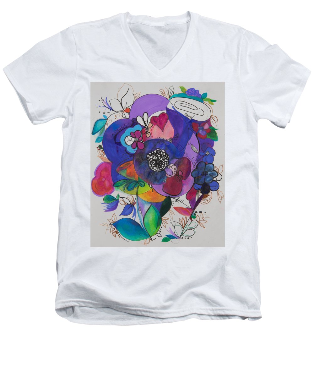 Bouquets - Zentangle Collection - Men's V-Neck T-Shirt