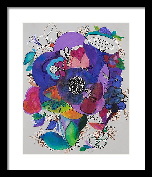 Bouquets - Zentangle Collection - Framed Print