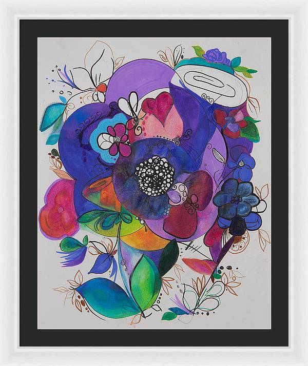 Bouquets - Zentangle Collection - Framed Print