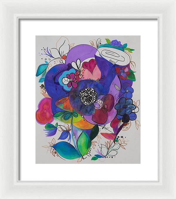 Bouquets - Zentangle Collection - Framed Print