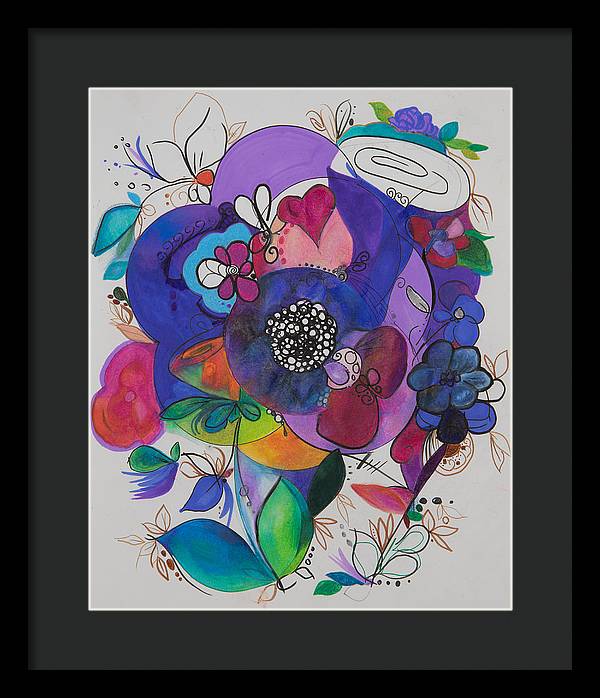 Bouquets - Zentangle Collection - Framed Print