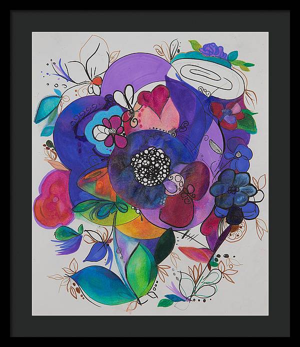 Bouquets - Zentangle Collection - Framed Print