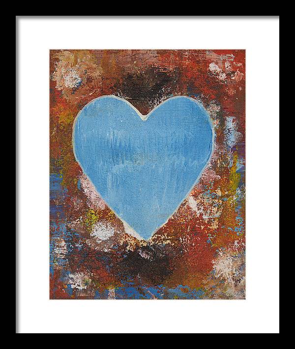 Number 3 - Corazones Collection - Framed Print
