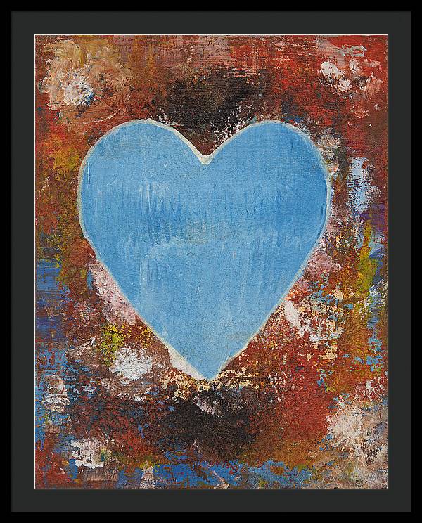 Number 3 - Corazones Collection - Framed Print