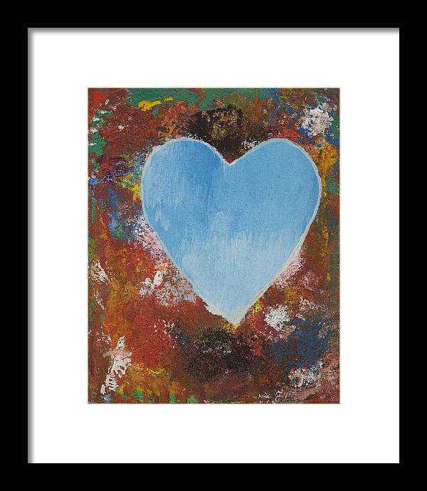 Number 4 - Corazones Collection - Framed Print