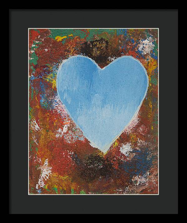 Number 4 - Corazones Collection - Framed Print
