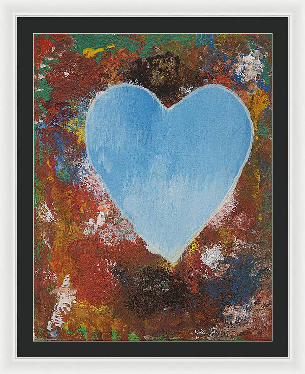 Number 4 - Corazones Collection - Framed Print