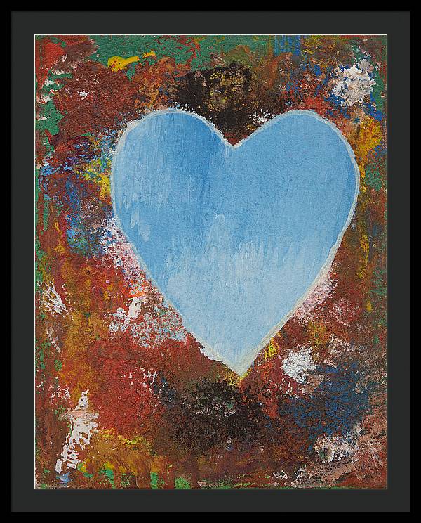 Number 4 - Corazones Collection - Framed Print