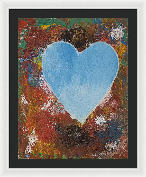 Number 4 - Corazones Collection - Framed Print