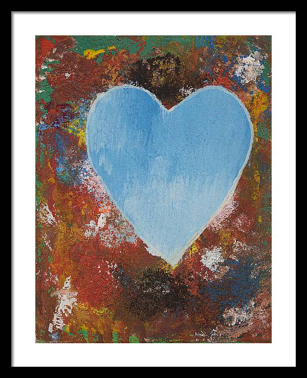 Number 4 - Corazones Collection - Framed Print