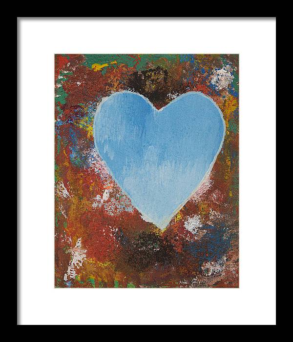 Number 4 - Corazones Collection - Framed Print
