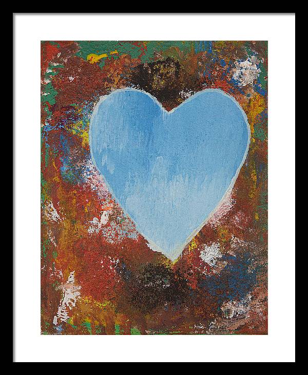 Number 4 - Corazones Collection - Framed Print